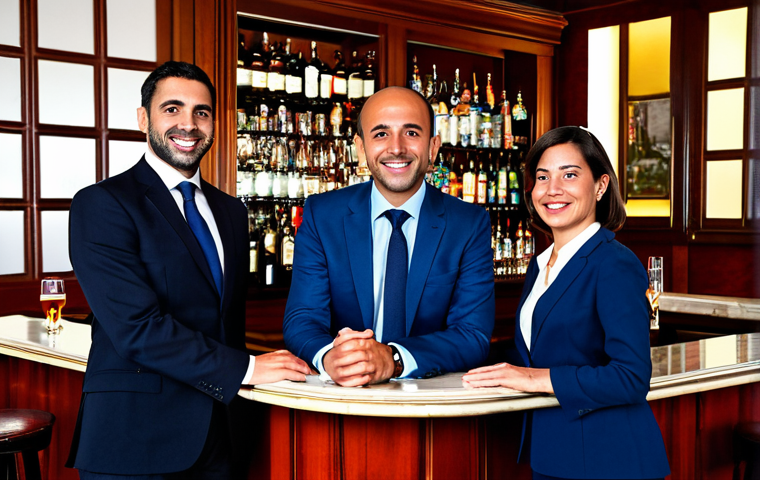 무역영어 시험 준비 과정에서 추천 도구 활용 - Professional Networking in Madrid**
"A diverse group of professionals in business attire, fully clo...