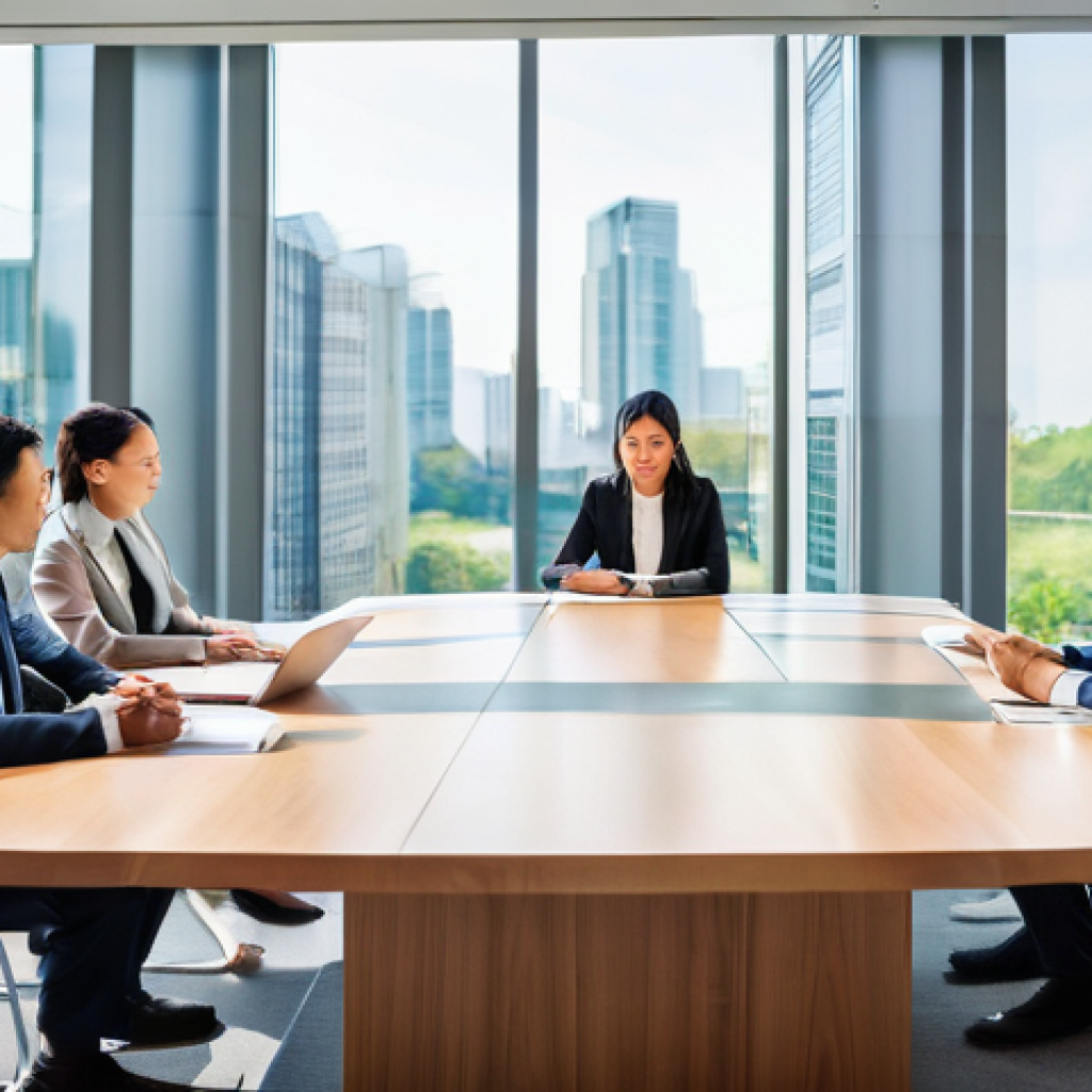 무역영어 실기시험 시 유의사항 - **Prompt:** A diverse group of five to seven business professionals from various cultural background...