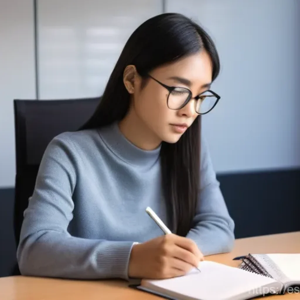 무역영어 실기시험 대비에서 학습 전략 분석 - **Prompt 1: Focused Business English Study Session**
"A young adult, male or female, in their la...