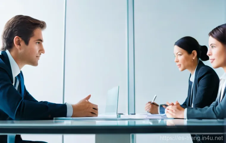 무역영어 시험과 무역 실무의 차이 - **Prompt:** A diverse group of four business professionals in modern business attire (blazers, dress... 무역영어 시험과 무역 실무의 차이 - **Prompt:** A diverse group of four business professionals in modern business attire (blazers, dress...