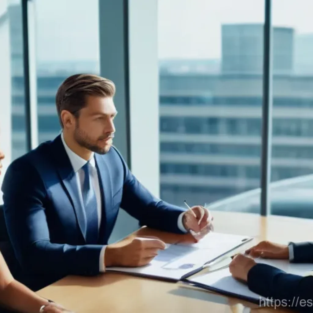 무역영어와 관련된 컨퍼런스 및 세미나 - **Global Business Negotiation in a Modern Boardroom:** A high-angle, wide shot capturing a diverse g...