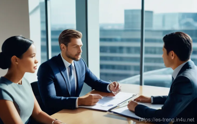 무역영어와 관련된 컨퍼런스 및 세미나 - **Global Business Negotiation in a Modern Boardroom:** A high-angle, wide shot capturing a diverse g...