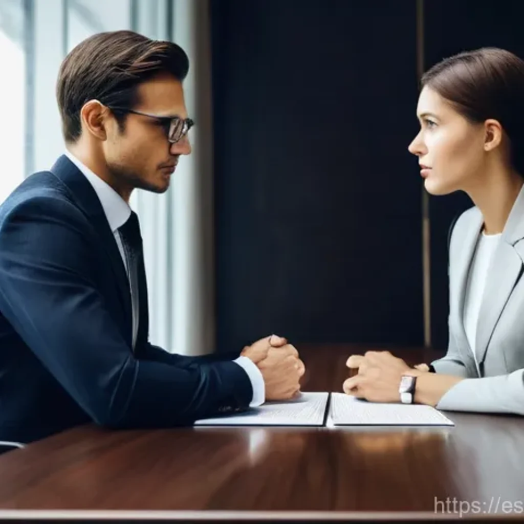 무역영어 실기시험 성공을 위한 실전 스킬 - **Prompt 1: Strategic Negotiation**
"A photorealistic image of two business professionals, a div...