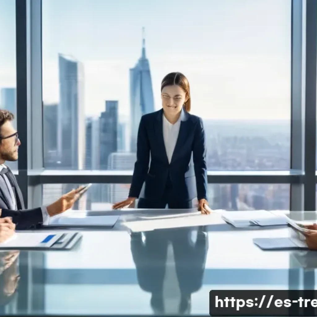 무역영어를 활용한 다양한 성공 사례 - A diverse group of international business professionals in a modern conference room, engaged in a li...